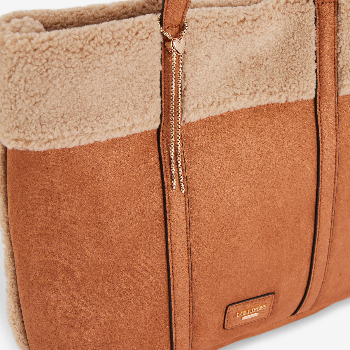 Grand sac shopper camel Reyana