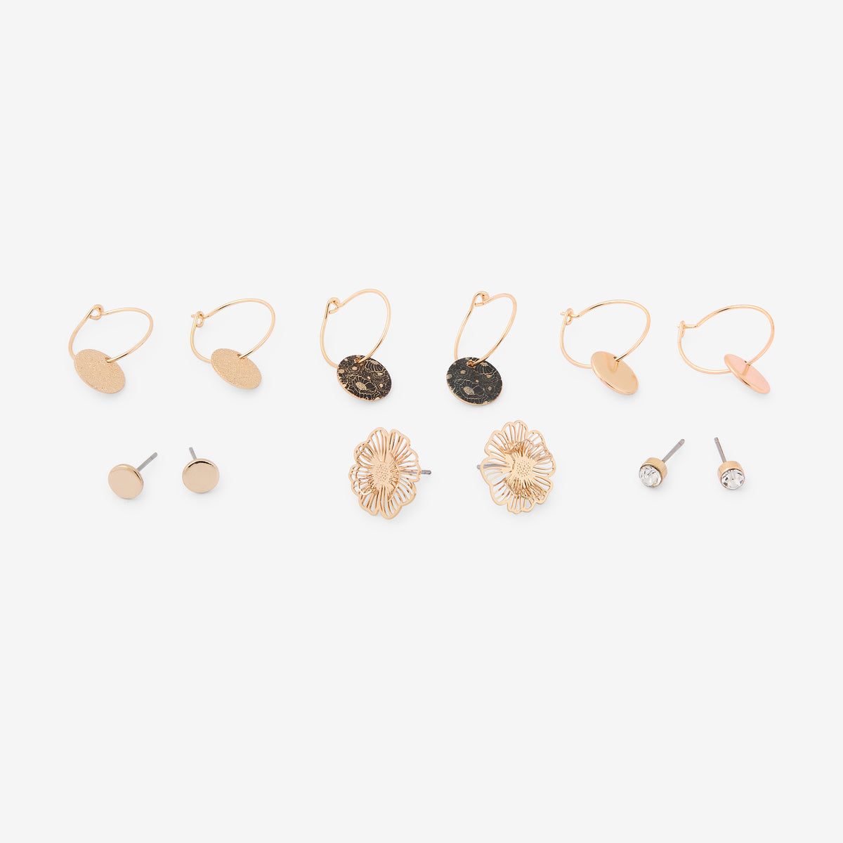 Set de 6 boucles d'oreilles Wonderful Flowers