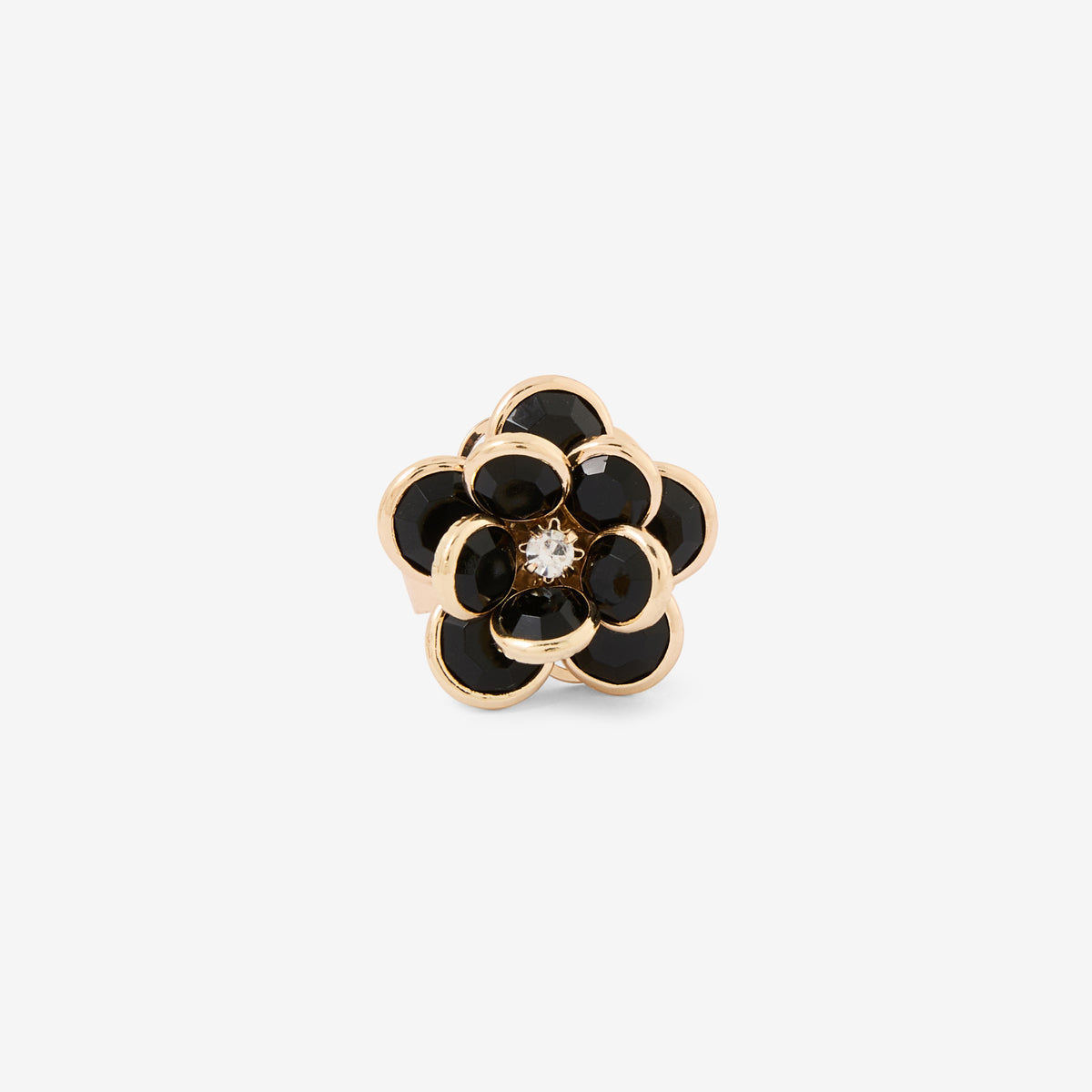 Bague fleur en perles facettées Romantique