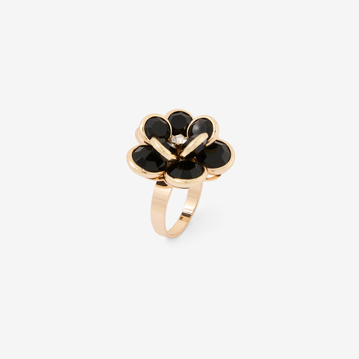 Bague fleur en perles facettées Romantique