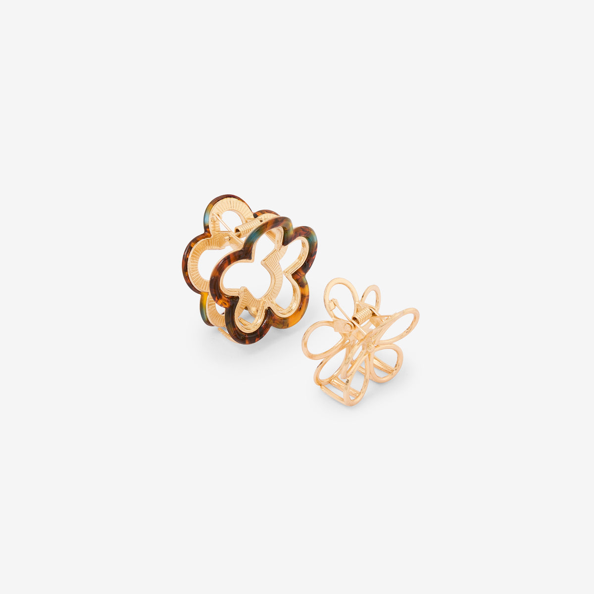 Set de 2 pinces fleur Léopard félin