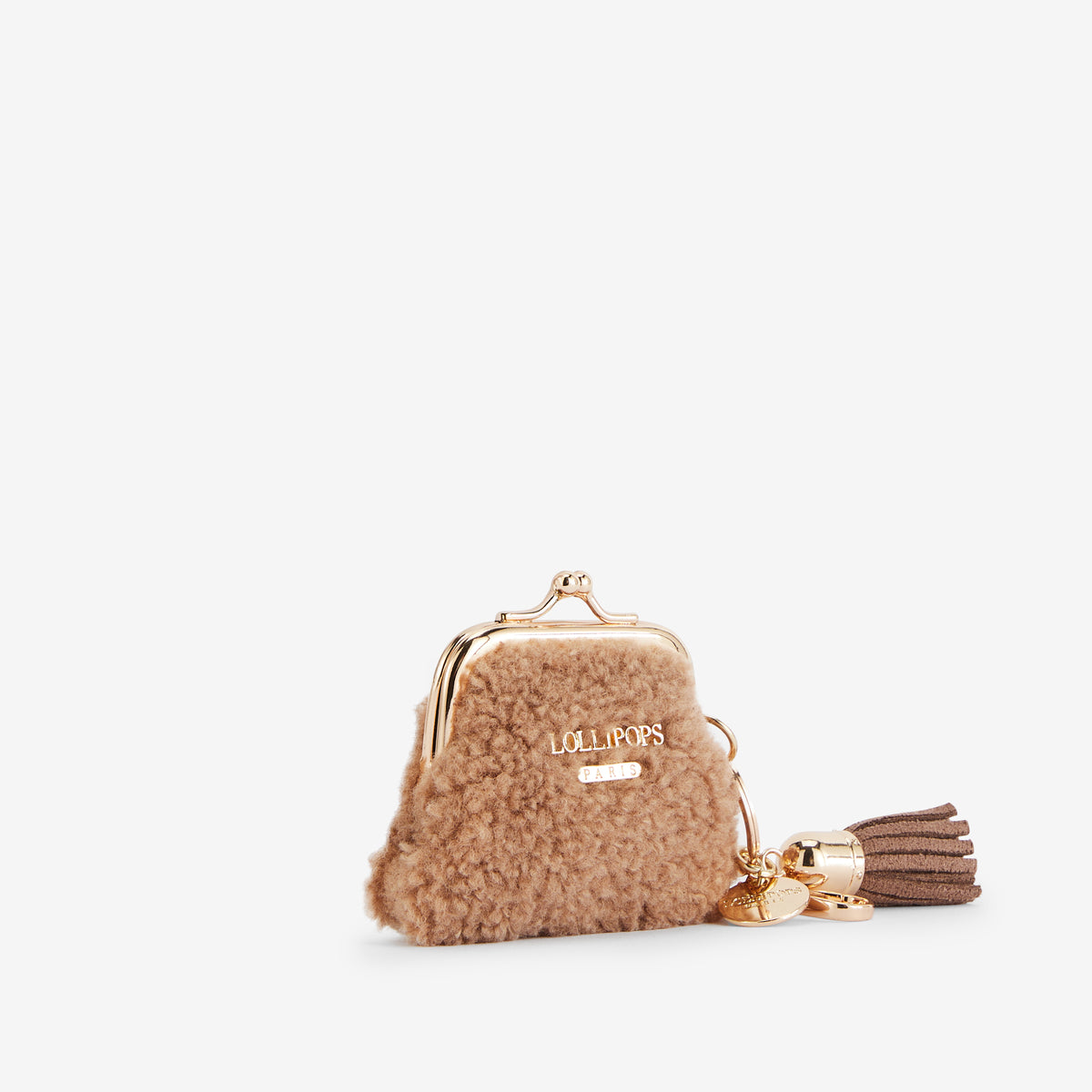 Porte-monnaie taupe avec porte-clé Reyana