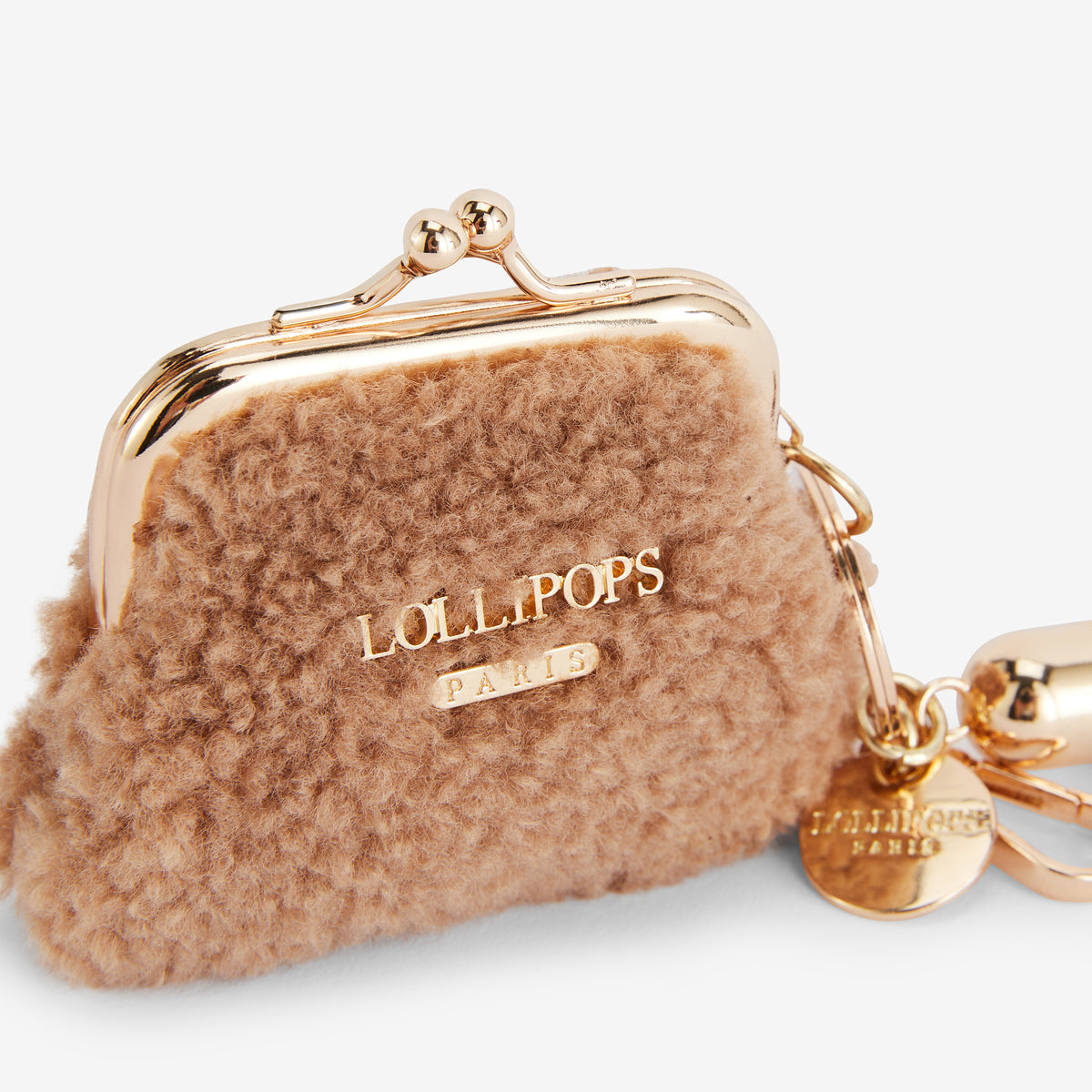 Porte-monnaie taupe avec porte-clé Reyana