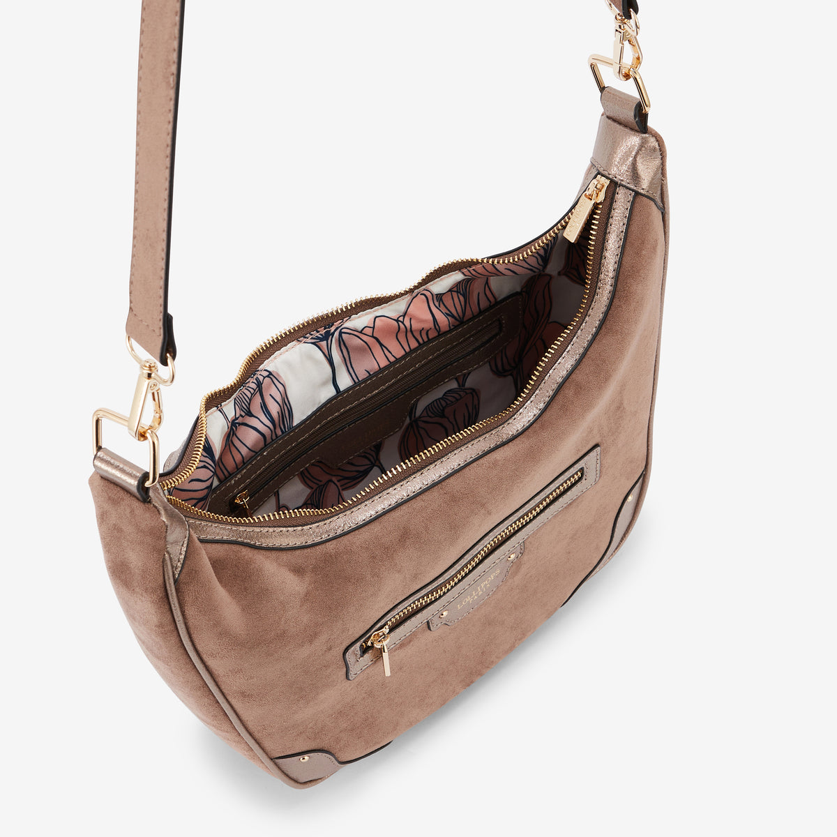 Sac hobo taupe Roberto