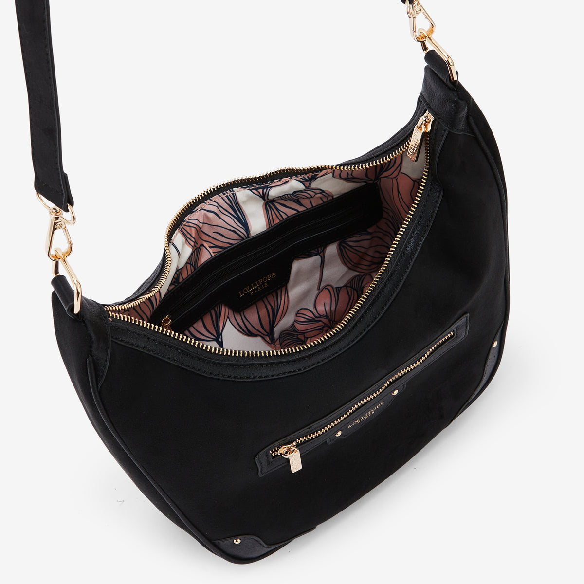 Sac hobo noir Roberto