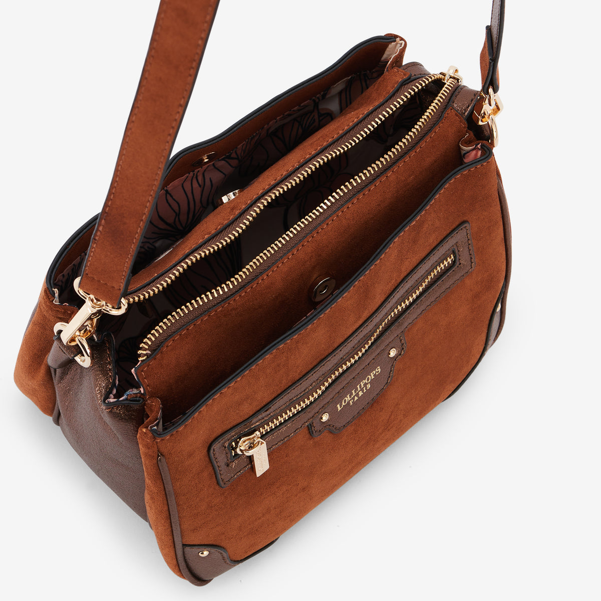 Sac multi poches cognac Roberto