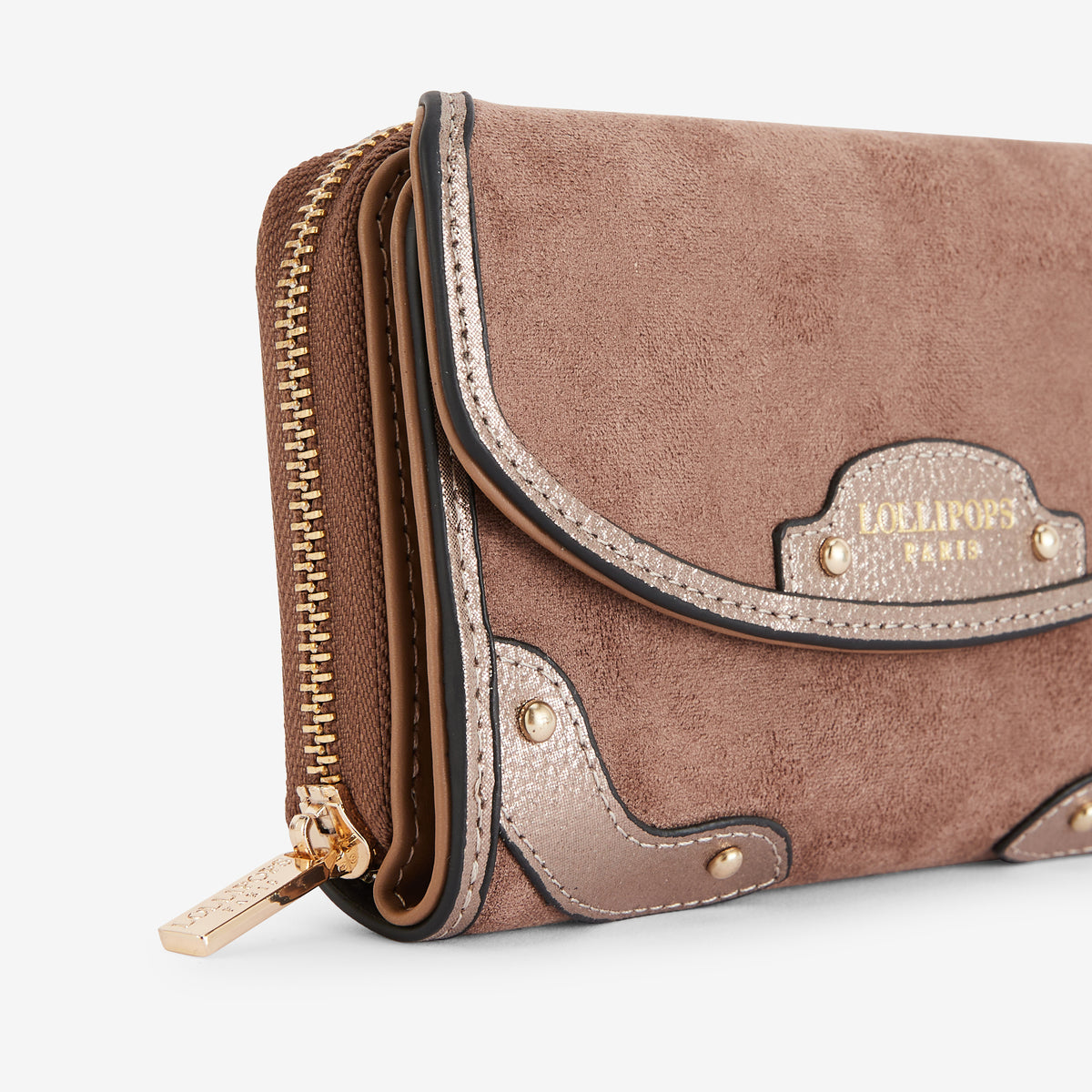 Grand portefeuille taupe Roberto