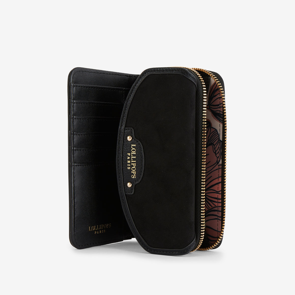 Grand portefeuille noir Roberto