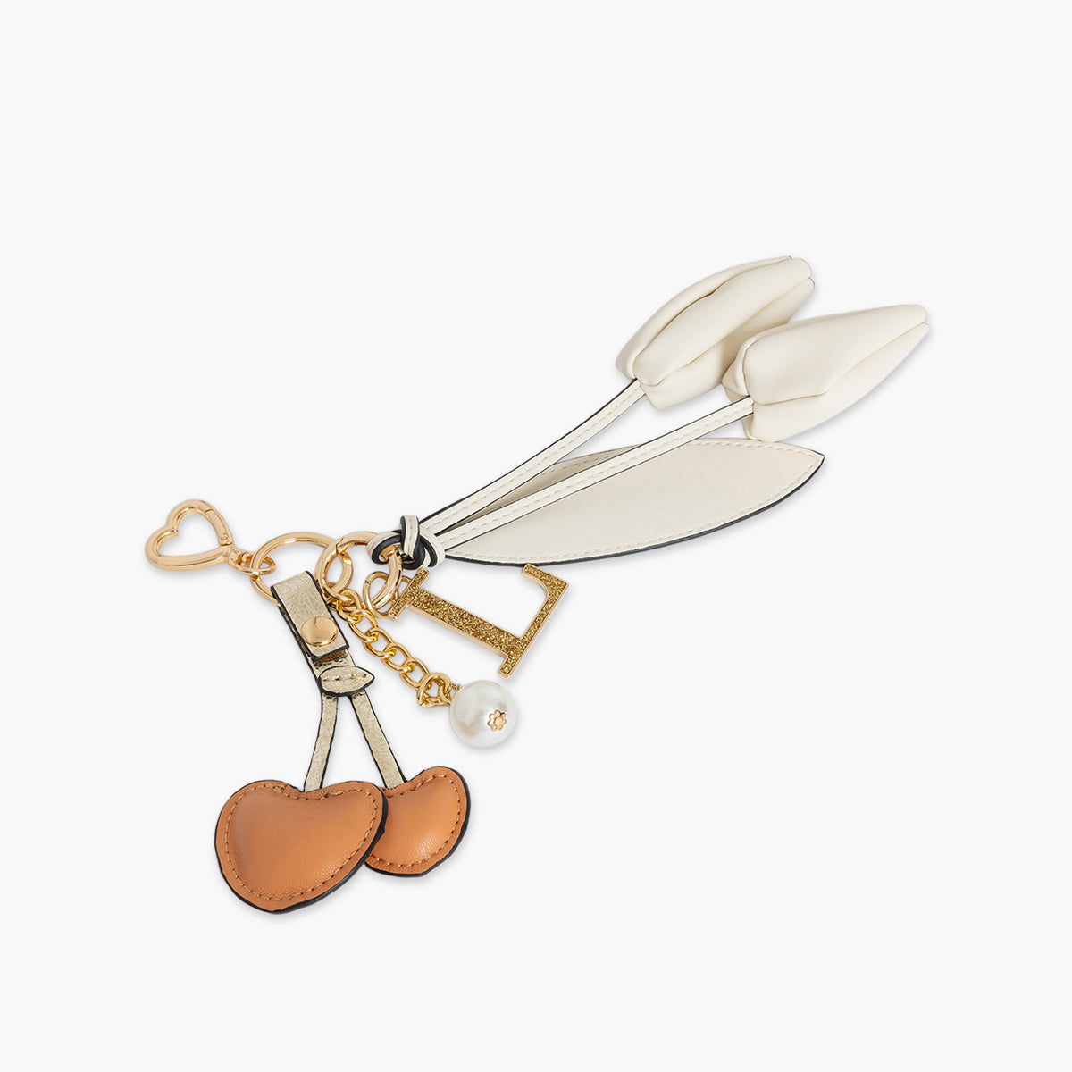 Porte-clés blanc lettre "L" Soodies