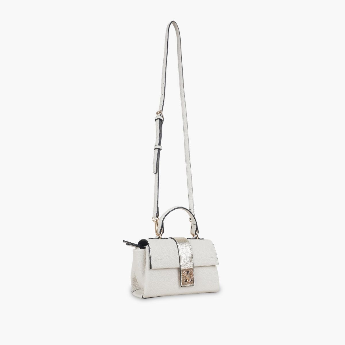 Petit sac porté épaule ivoire Soyan