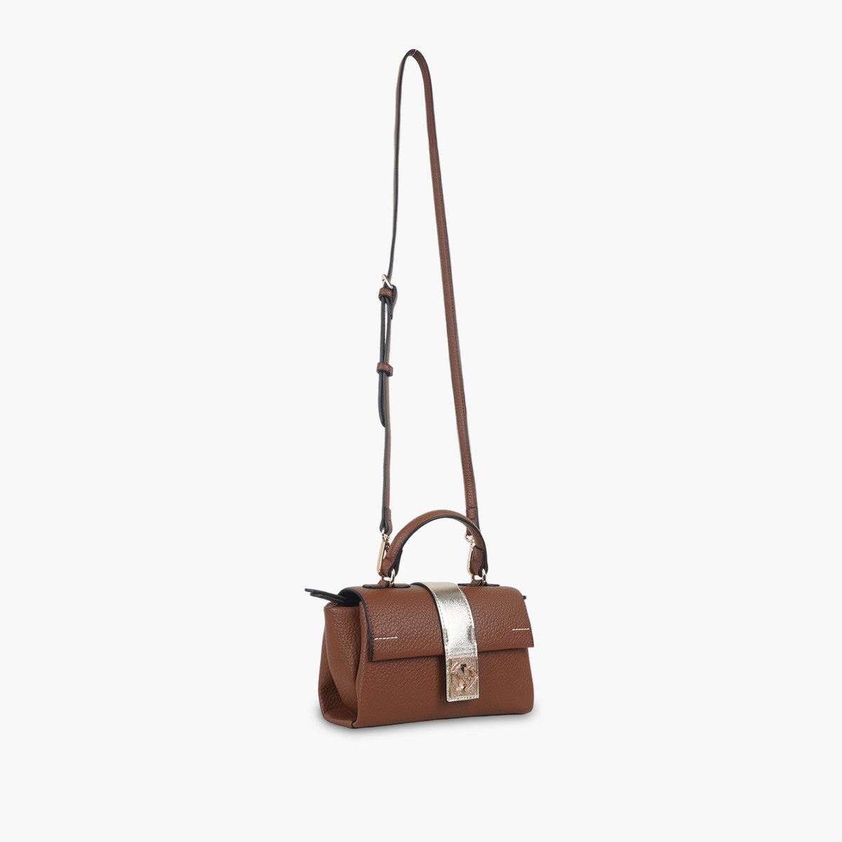 Petit sac porté épaule camel Soyan