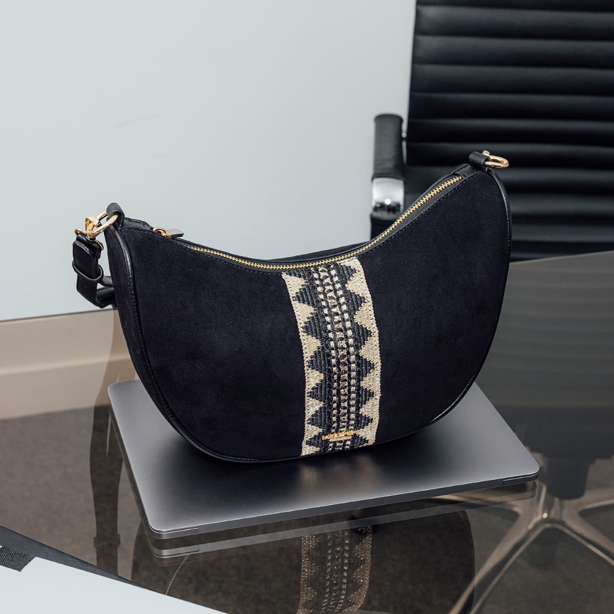 Sac porté épaule noir River