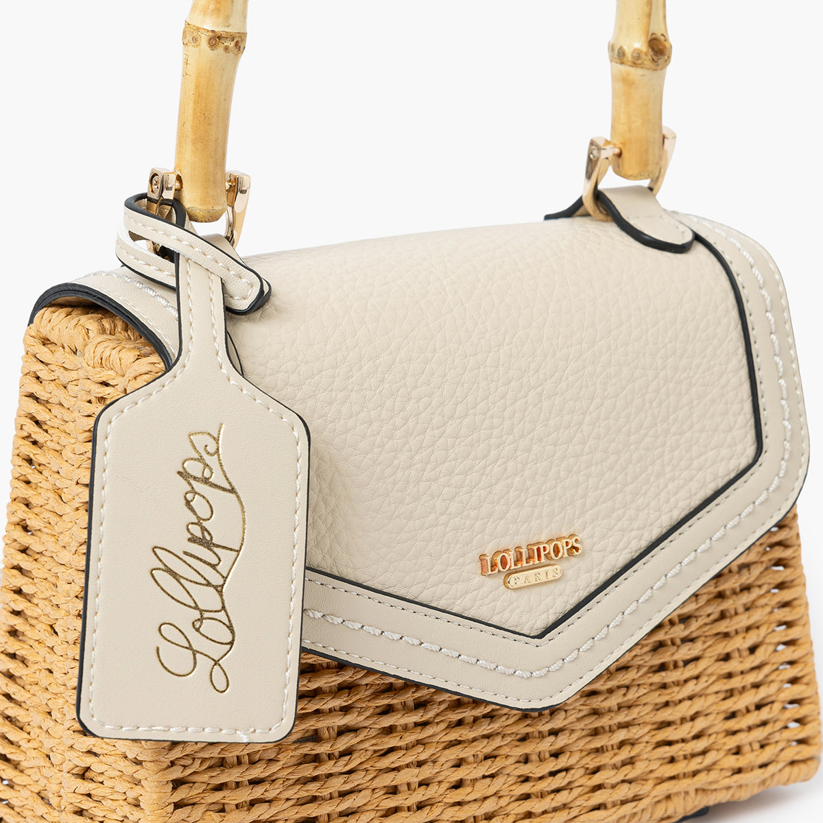 Petit sac porté épaule ivoire Sham