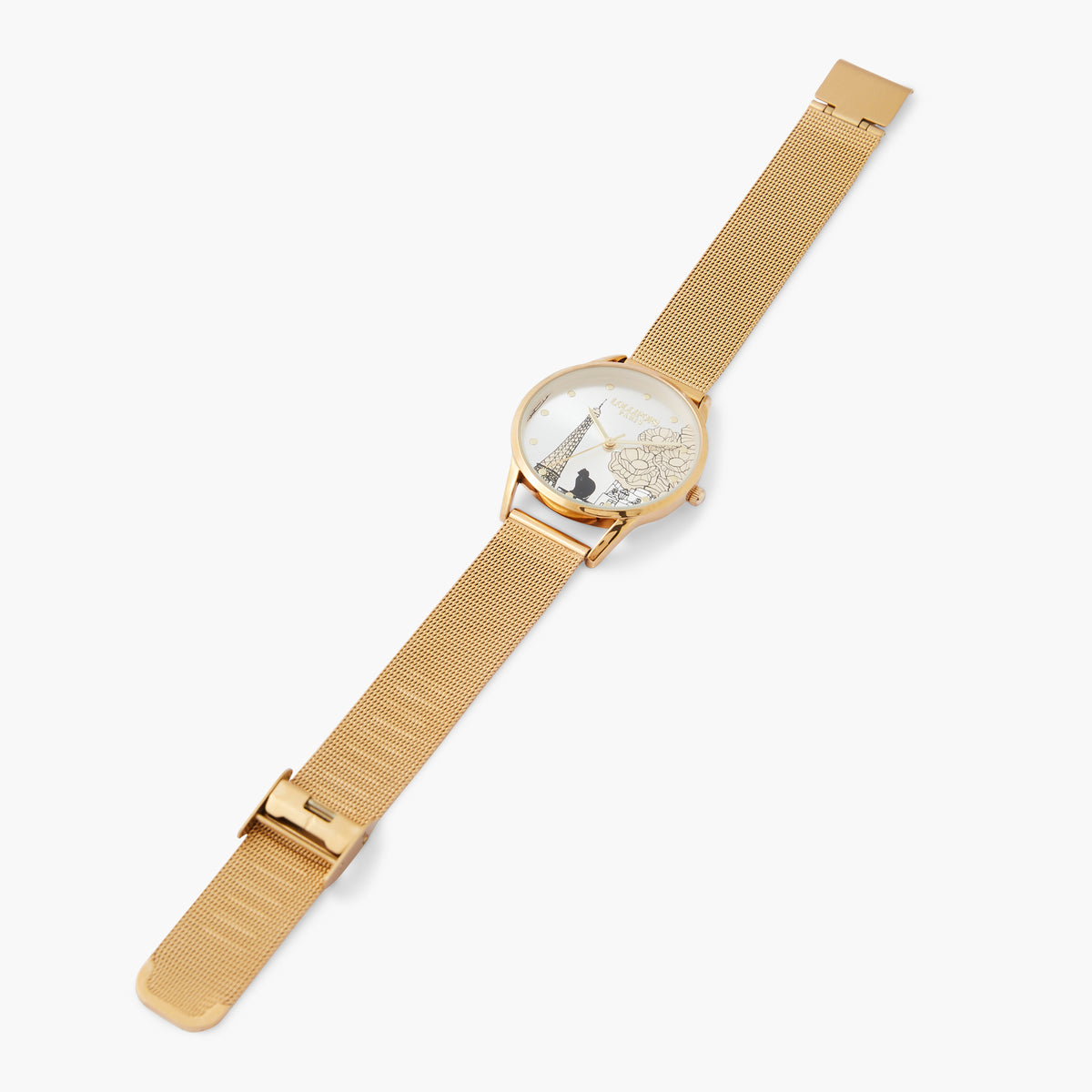 Montre rose chat