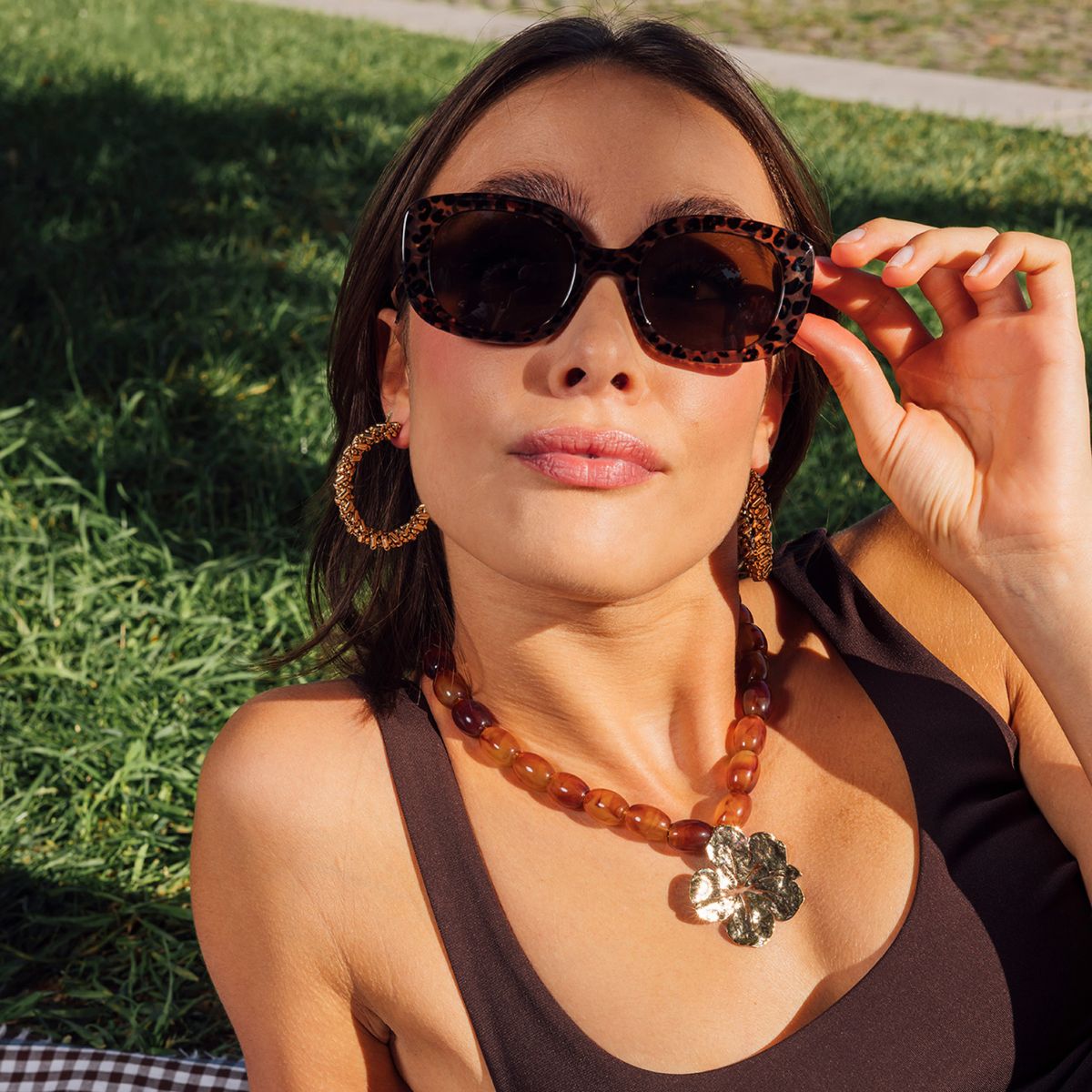 Lunettes de soleil rectangles