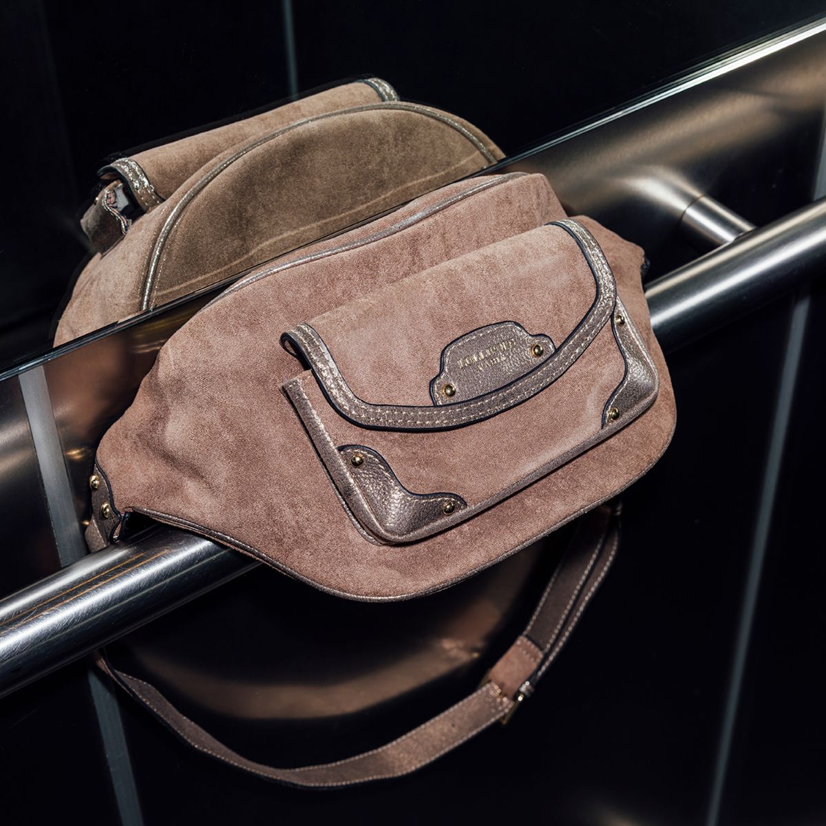 Ceinture banane taupe Roberto