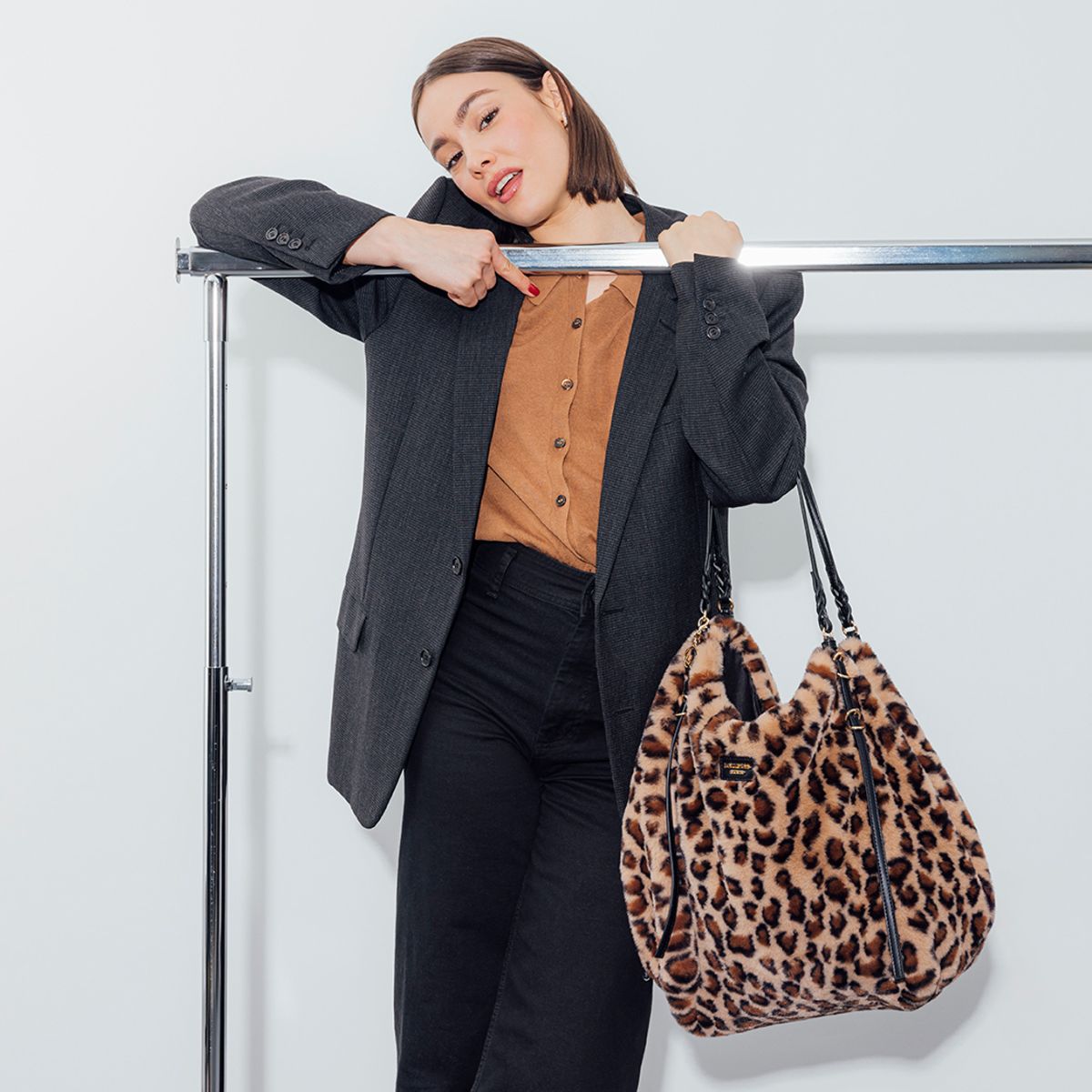 Sac shopper XL léopard Ringo