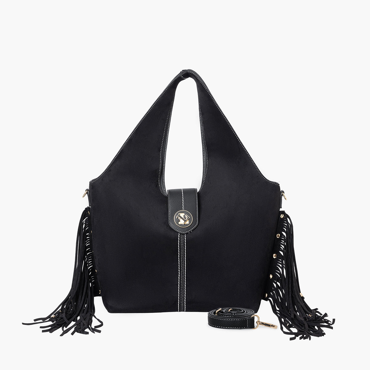 Grand sac shopper noir Sammy