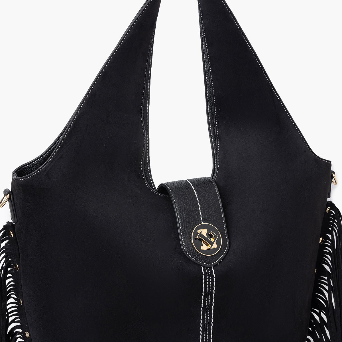 Grand sac shopper noir Sammy