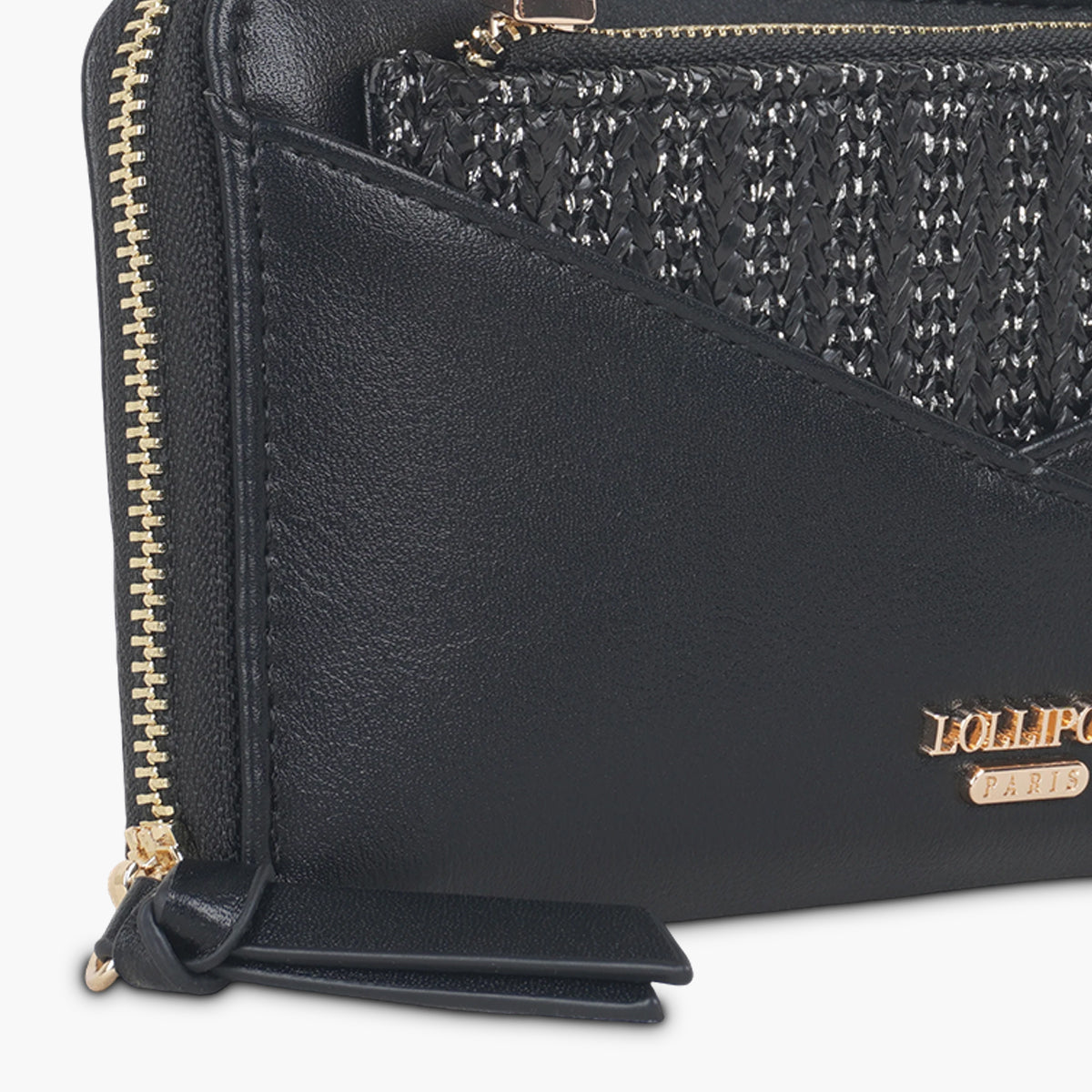 Grand portefeuille noir Saya