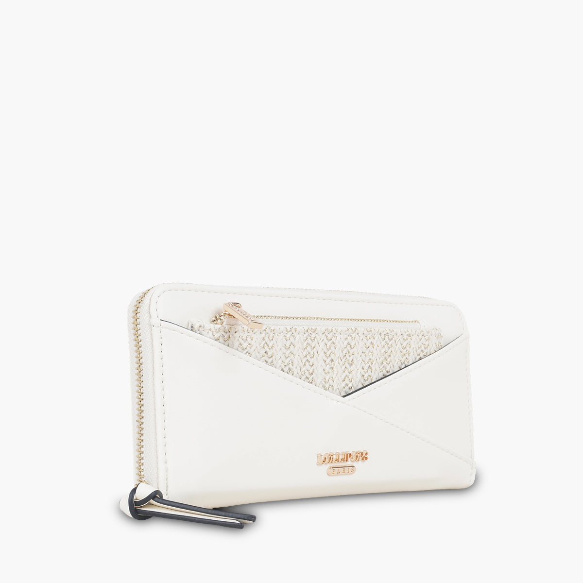 Grand portefeuille blanc Saya