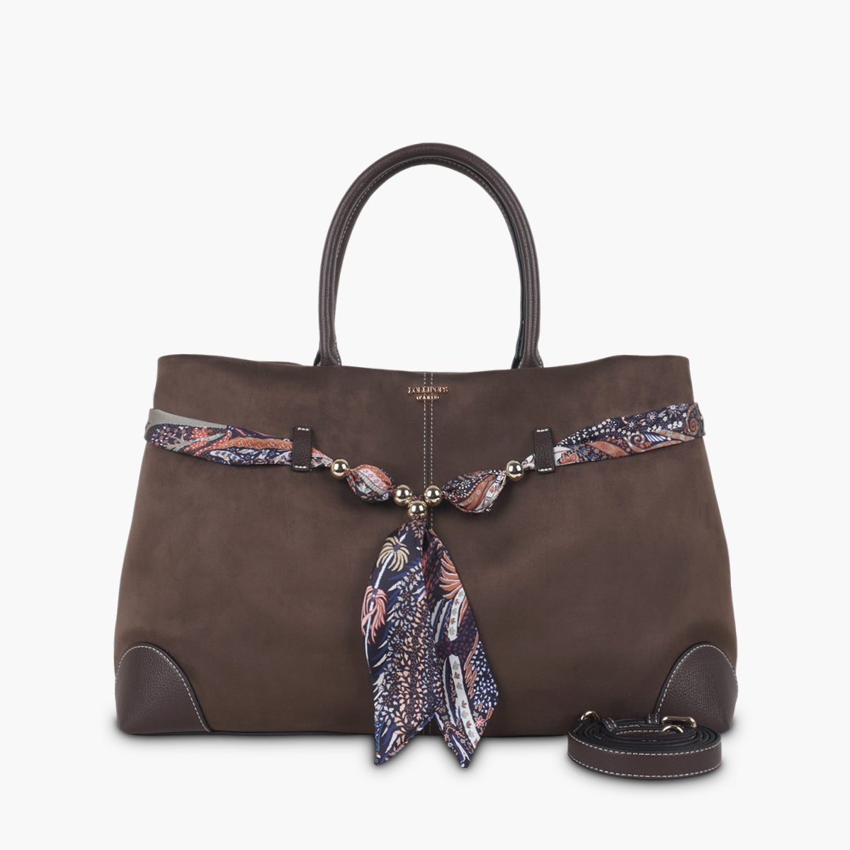 Grand sac shopper marron Shirley
