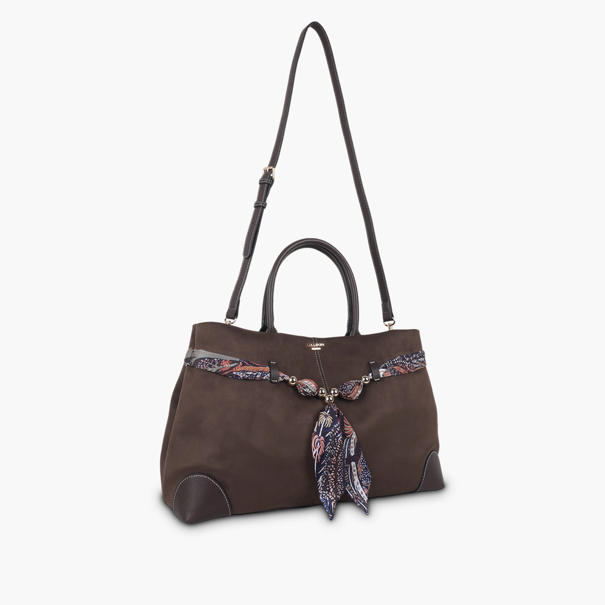 Grand sac shopper marron Shirley