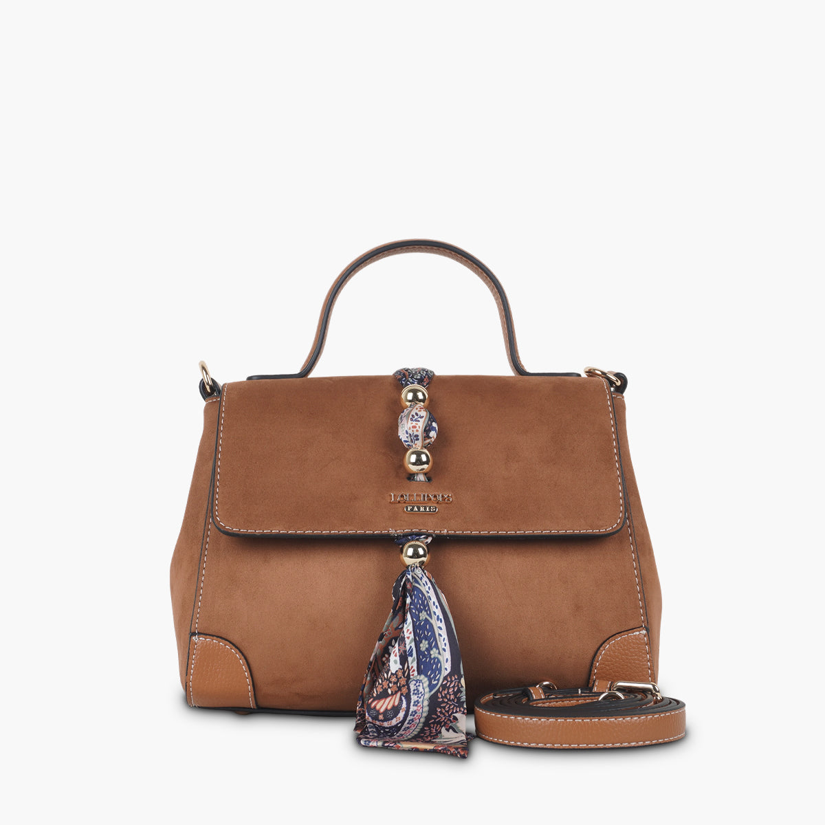 Sac porté épaule camel Shirley