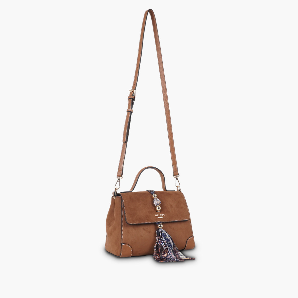 Sac porté épaule camel Shirley