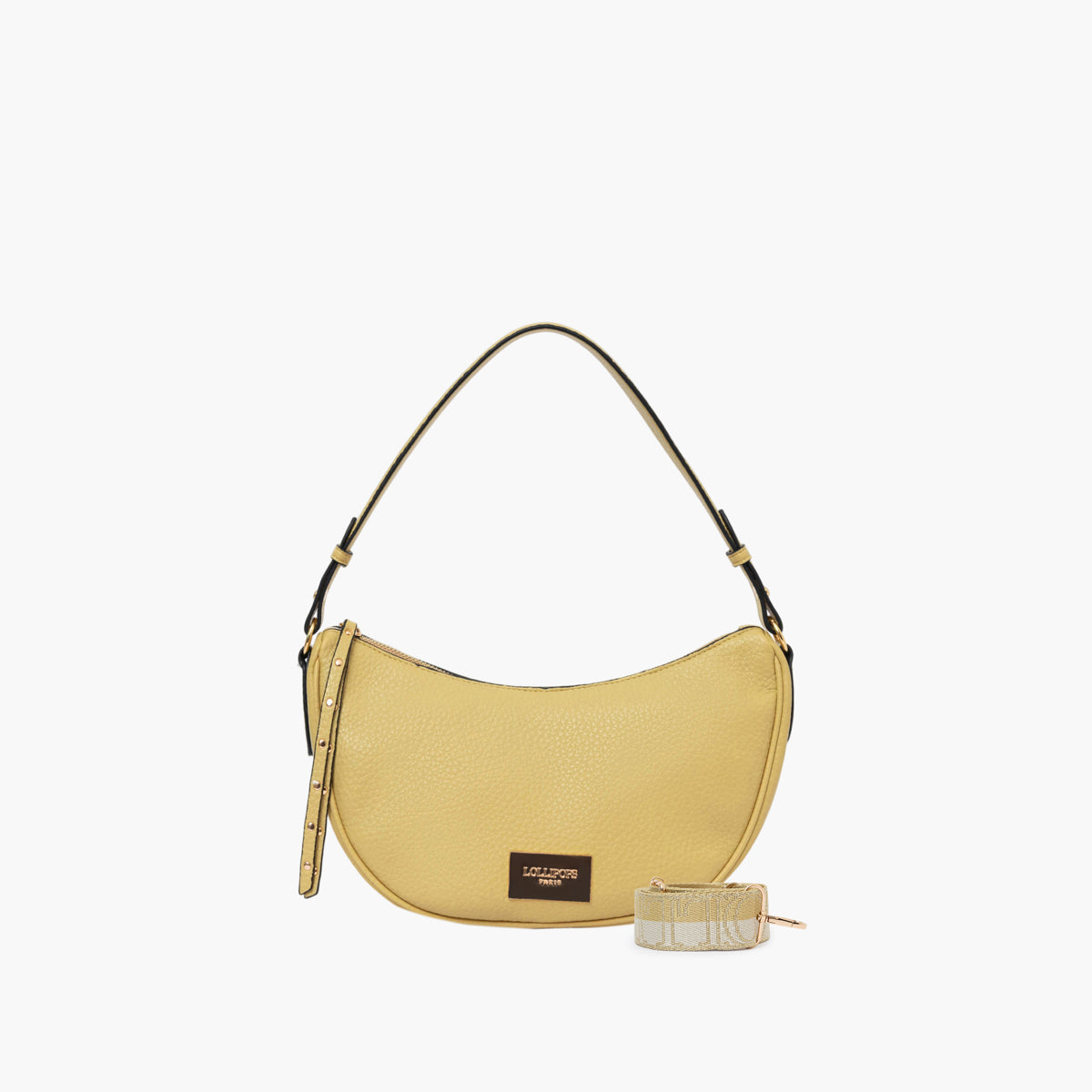 Petit sac porté épaule jaune Soni