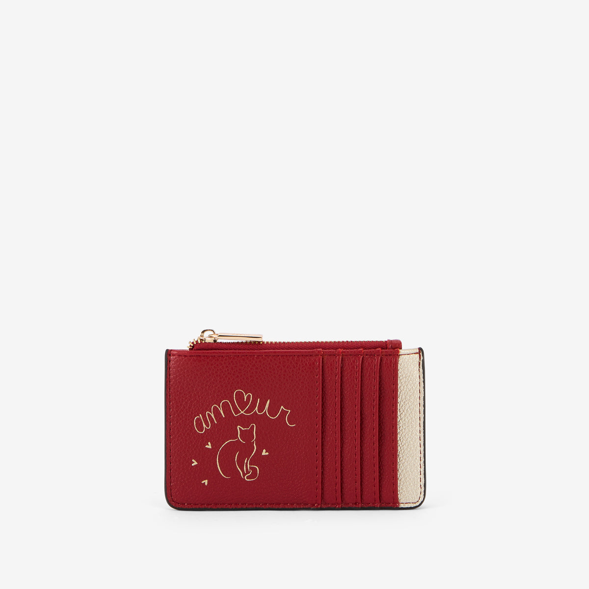 Porte cartes rouge Sya