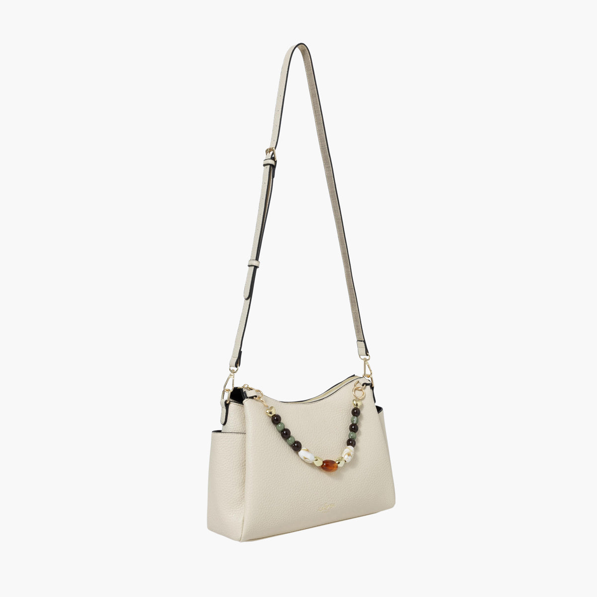 Grand sac porté épaule ivoire Stefie