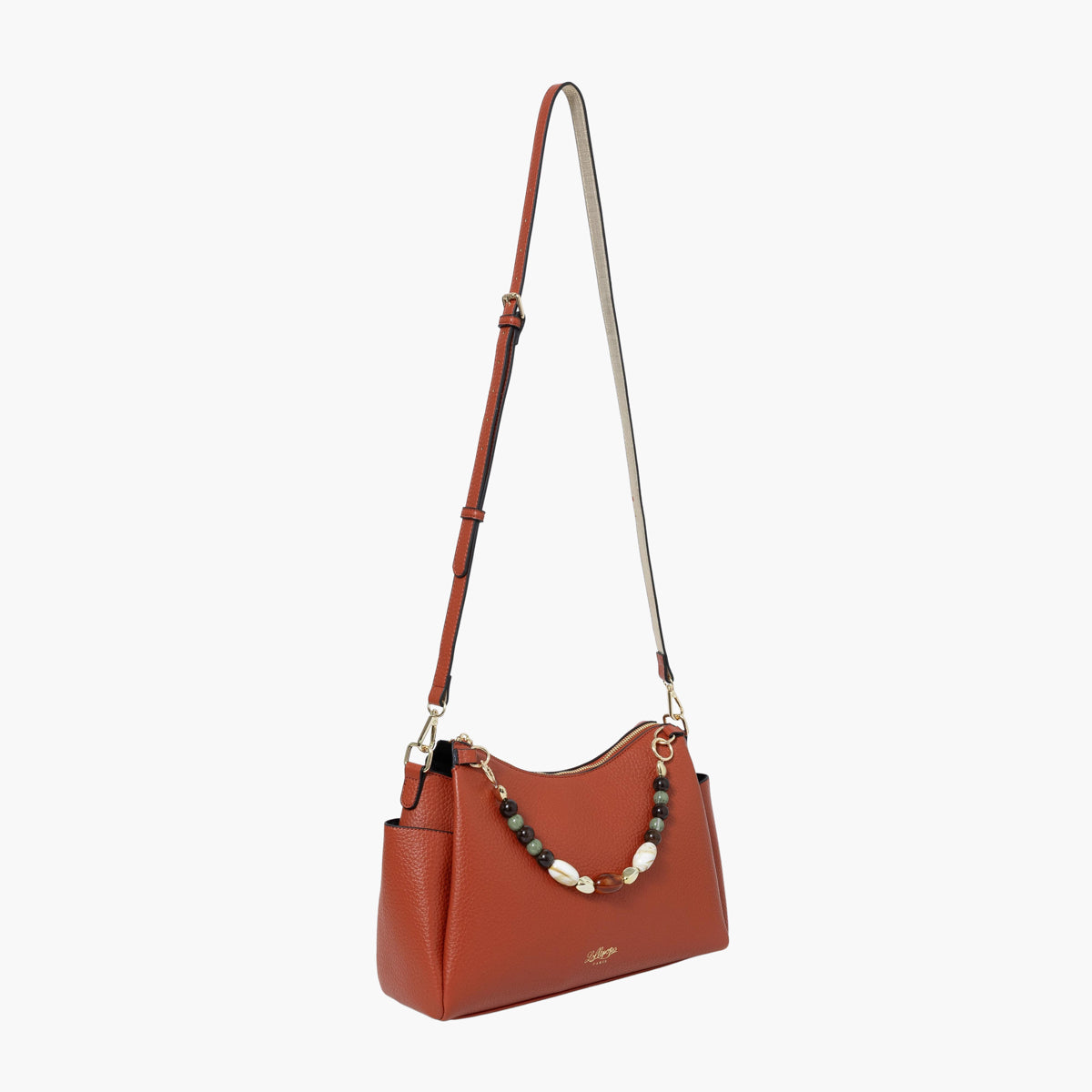 Grand sac porté épaule orange Stefie