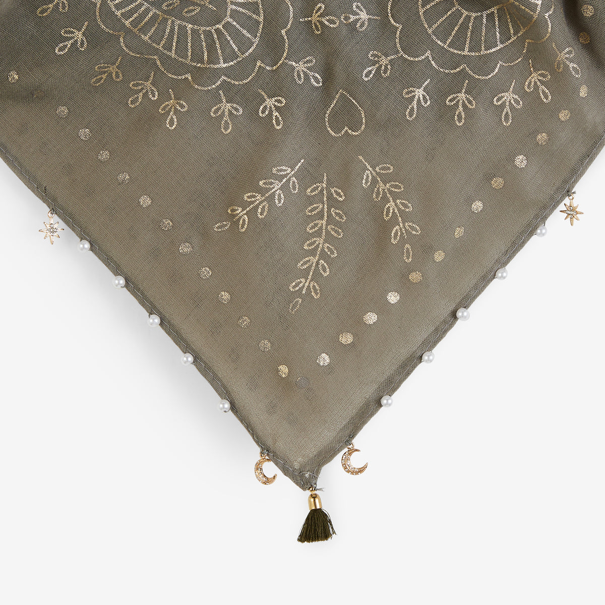 Foulard carré kaki Salima