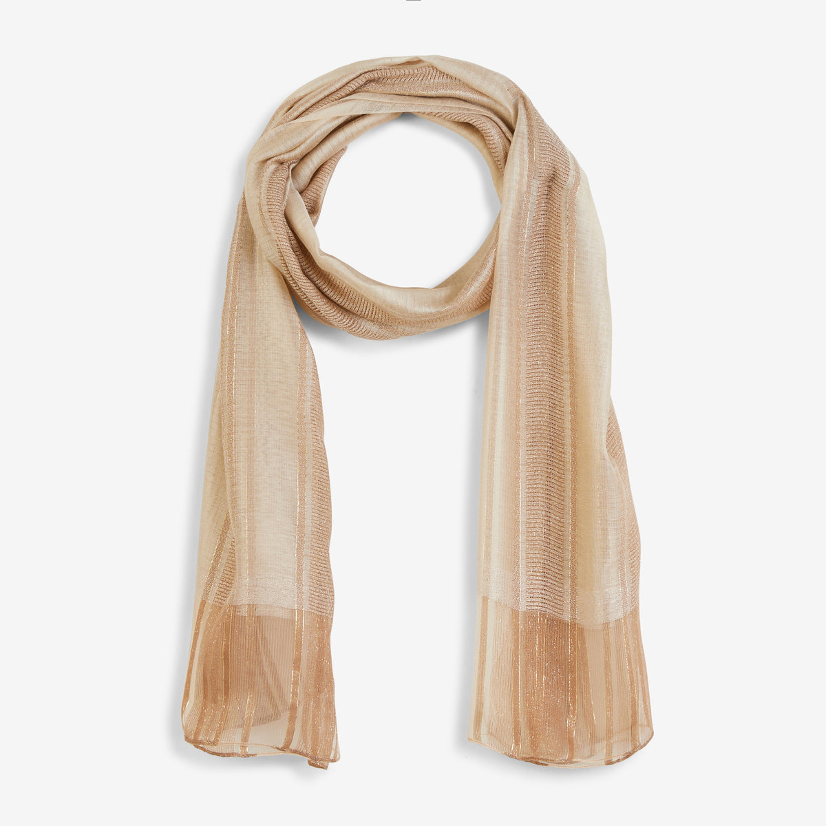 Foulard rectangulaire beige Soirelle