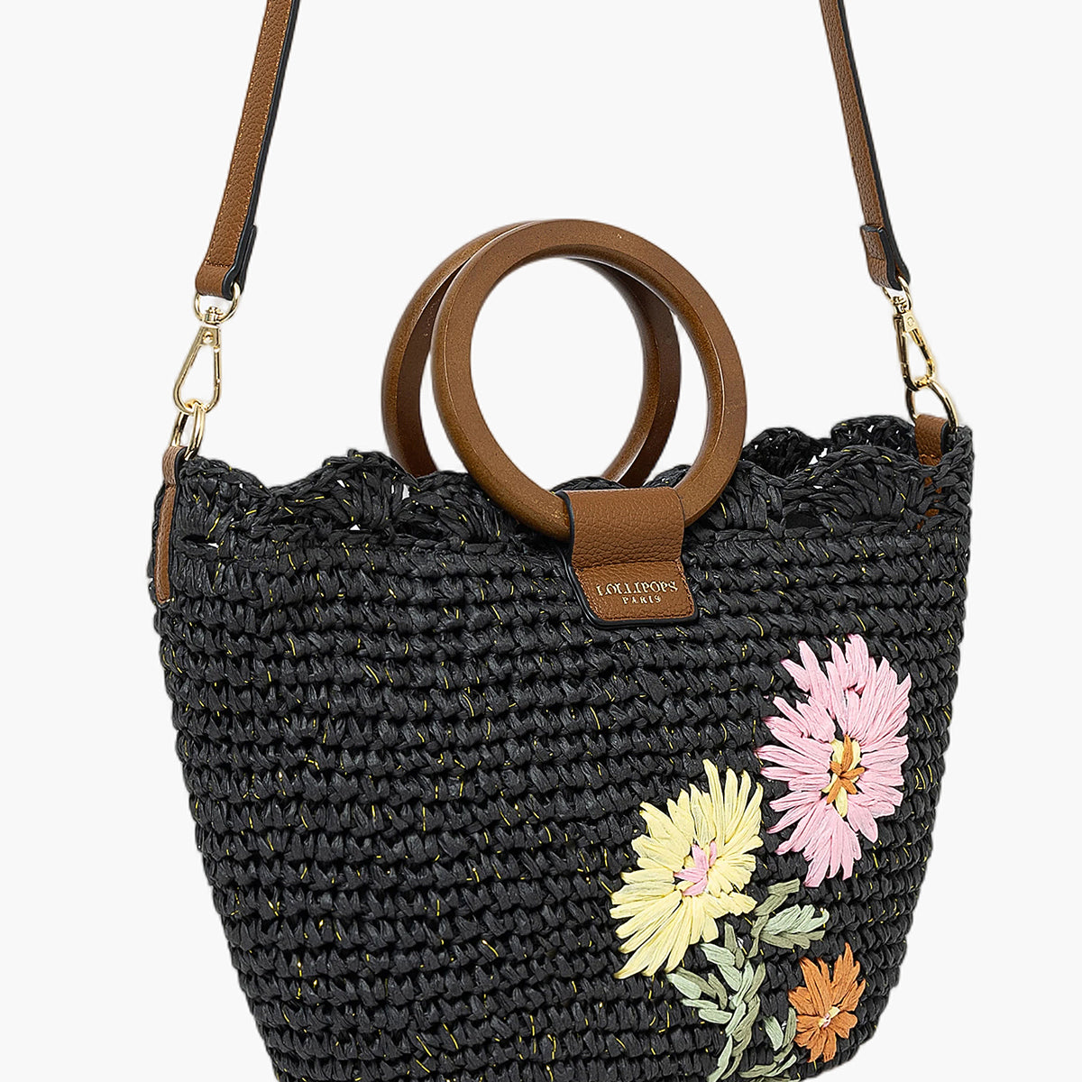 Sac panier noir Sybile