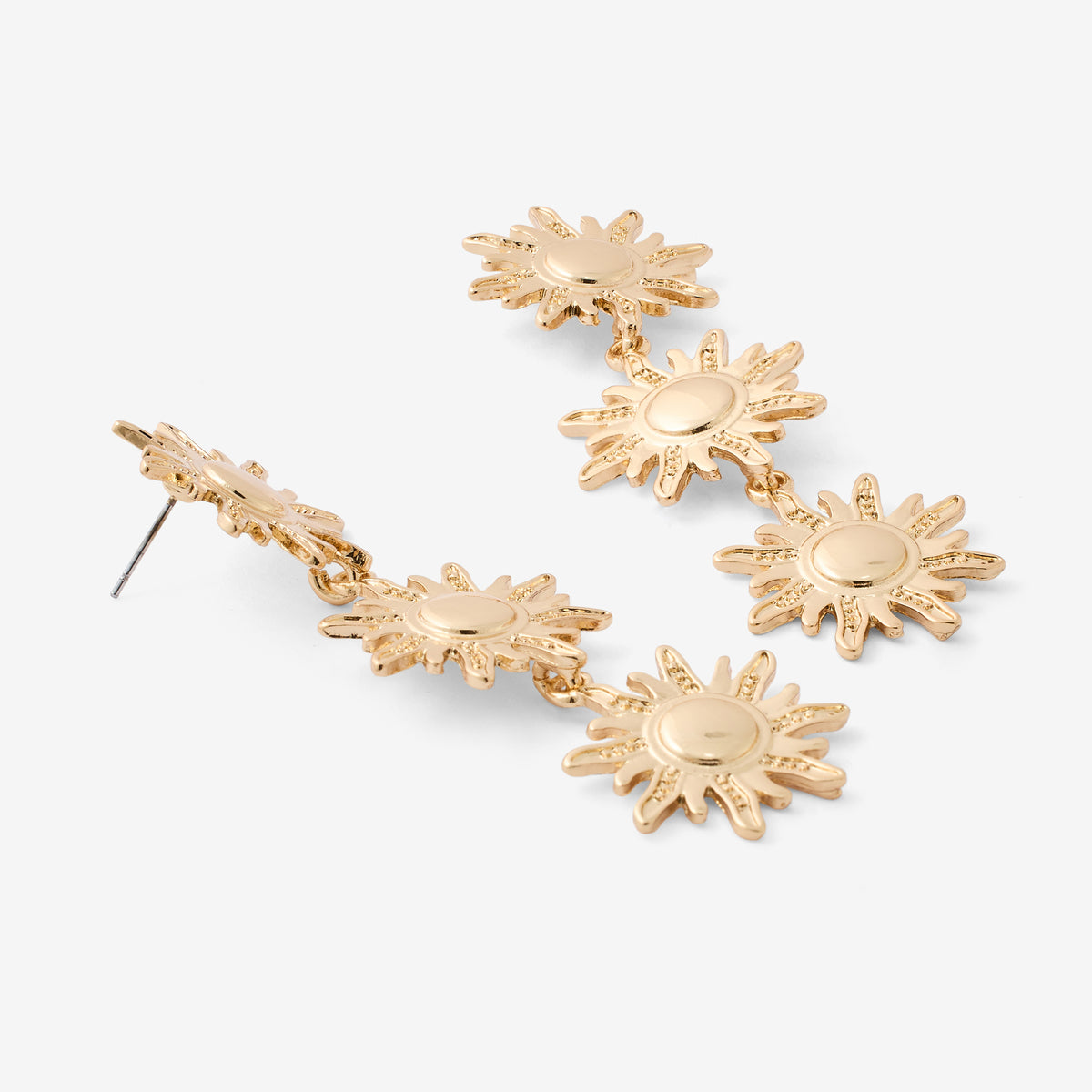 Boucles d'oreilles soleil martelés