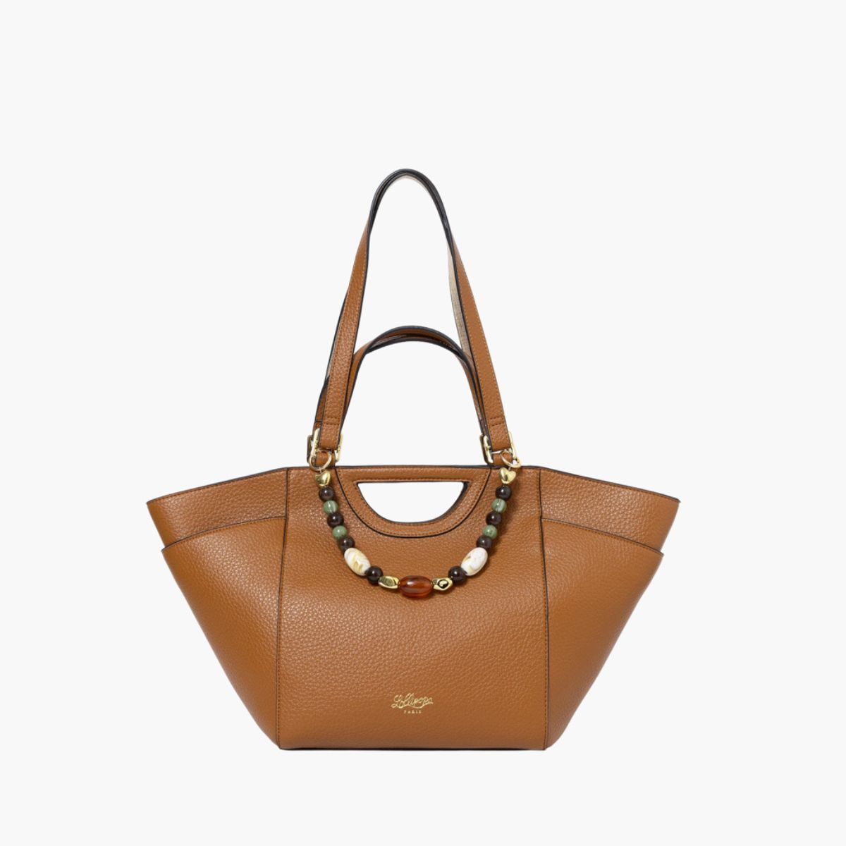 Grand sac shopper camel Stefie