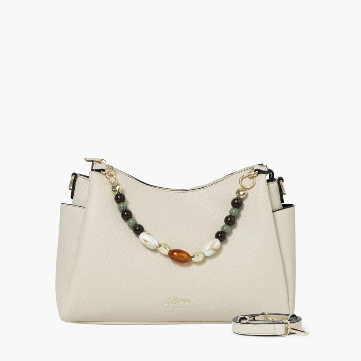 Grand sac porté épaule ivoire Stefie