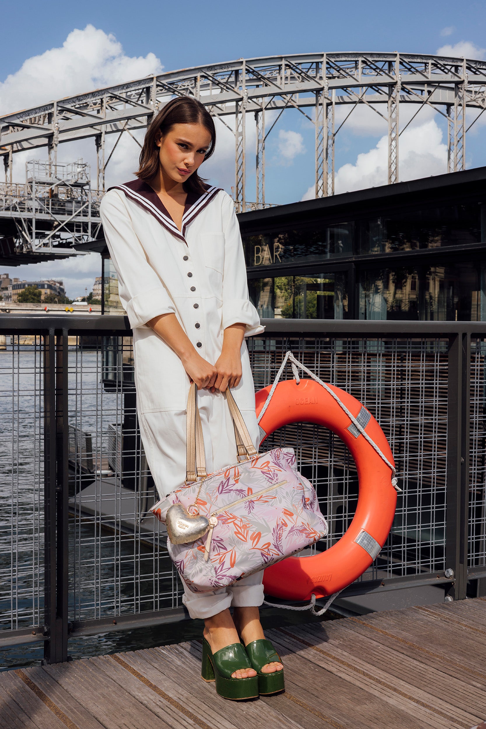 Grand sac shopper multicolore S-Rosa