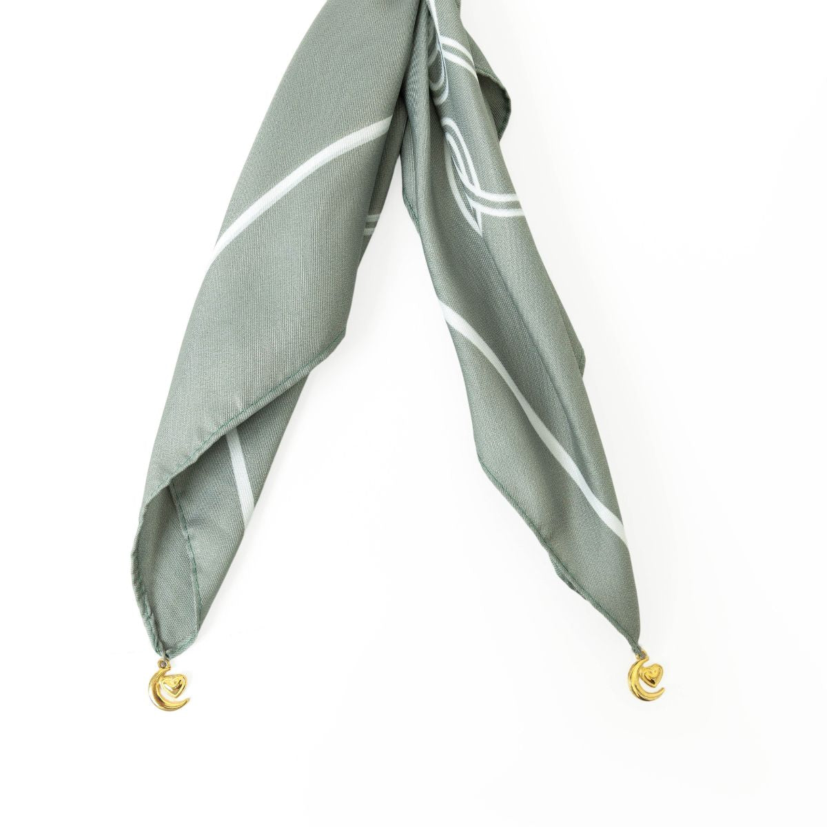 Foulard carré kaki Sateen