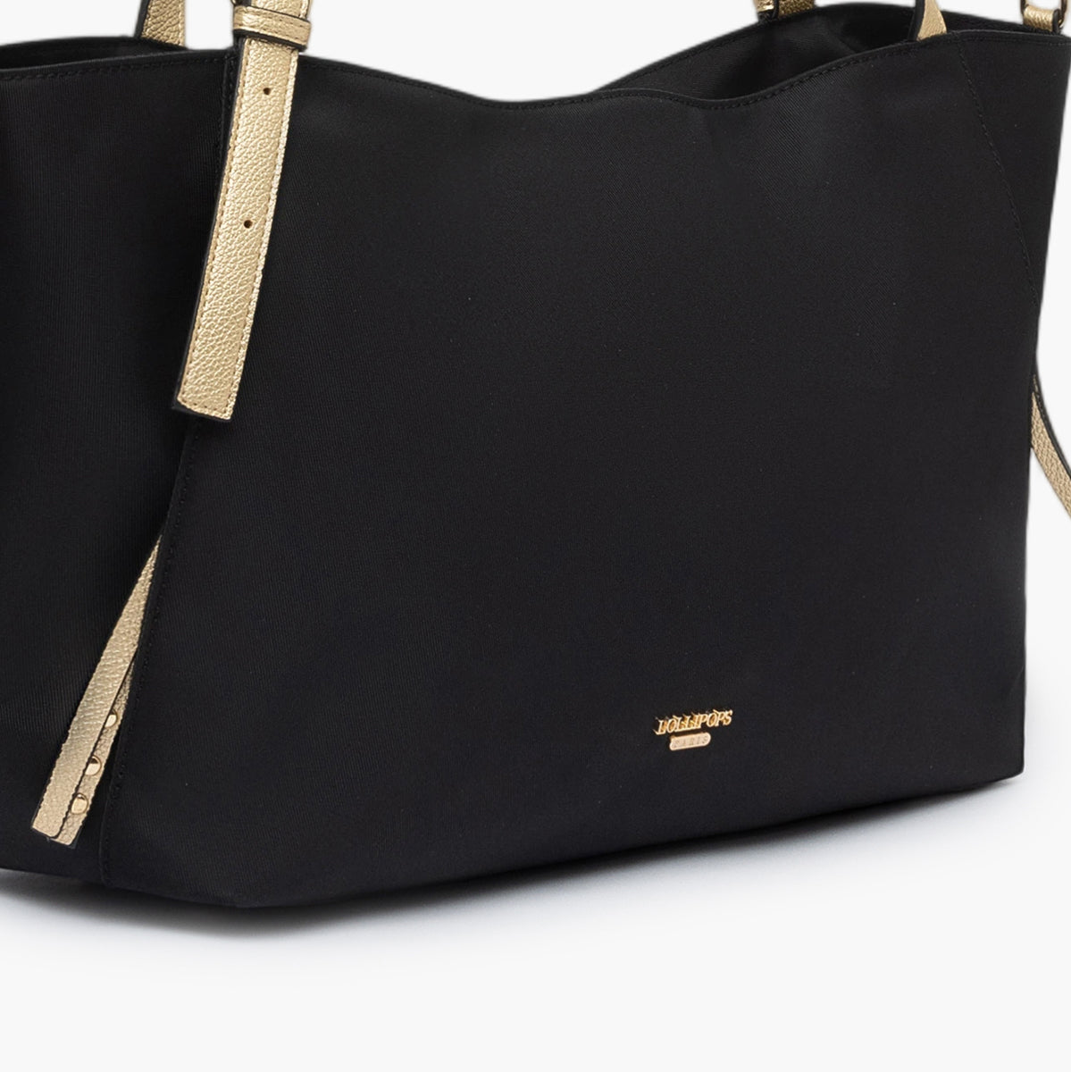 Grand sac shopper L en nylon noir Teralia