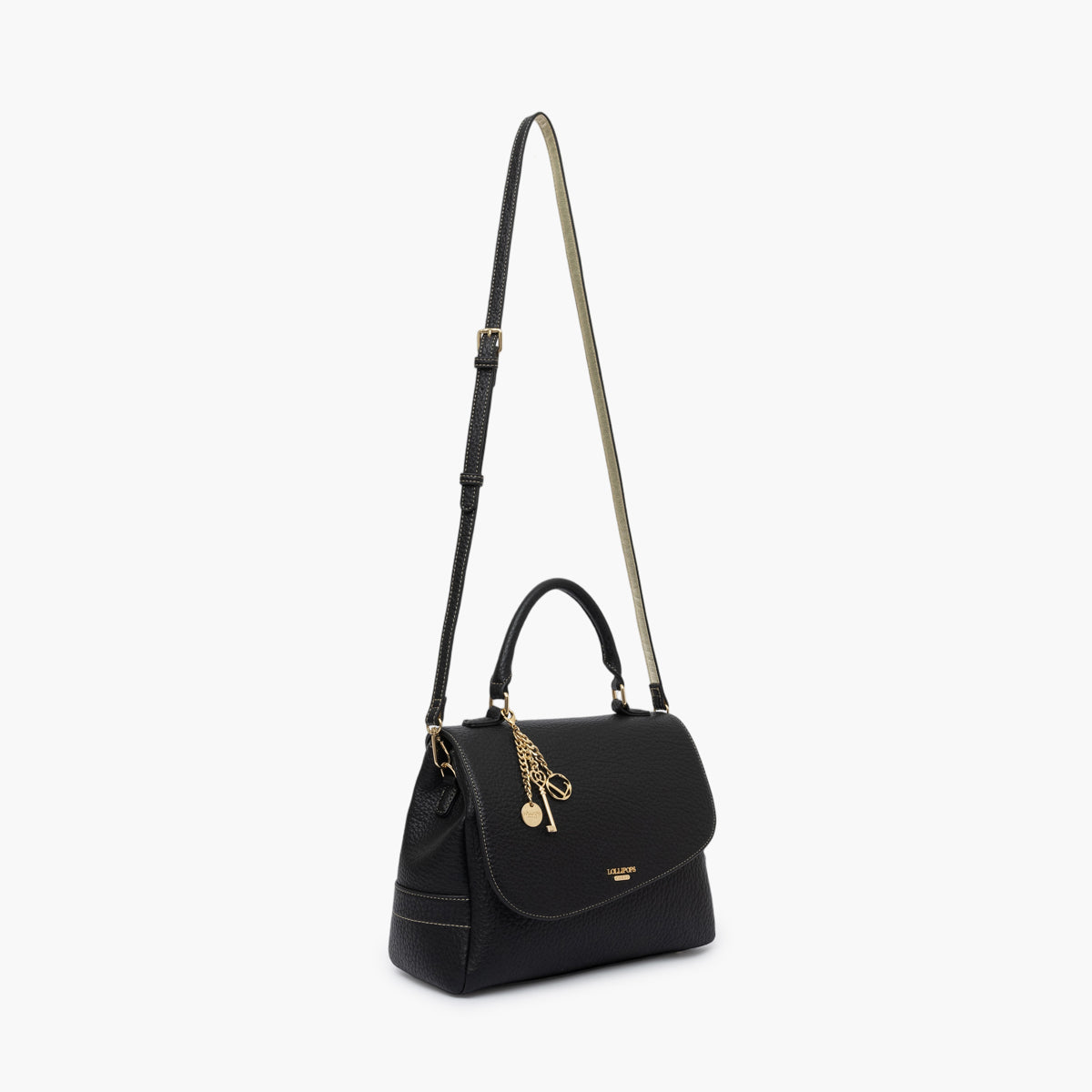Grand sac porté épaule noir Todora
