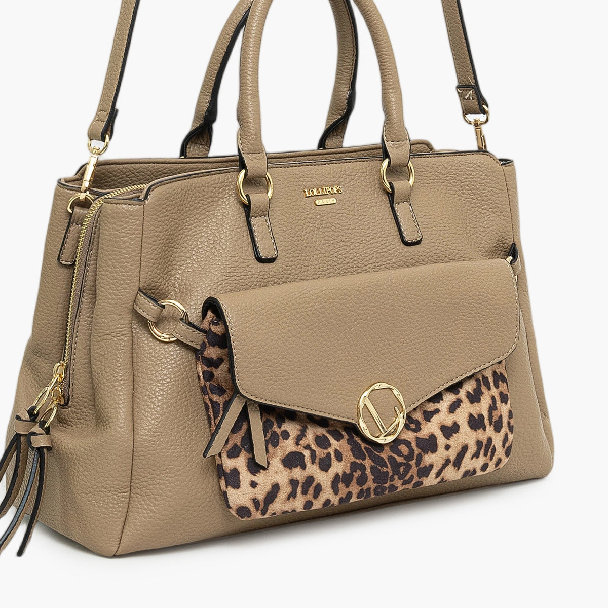 Grand sac shopper taupe Tim