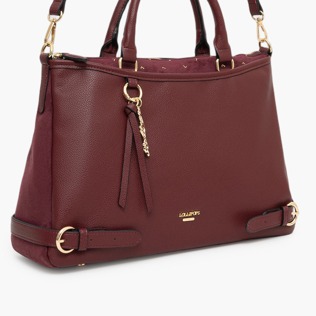 Grand sac shopper bordeaux Tobi