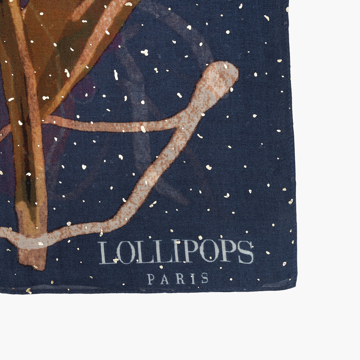 Foulard rectangulaire bleu marine Taura