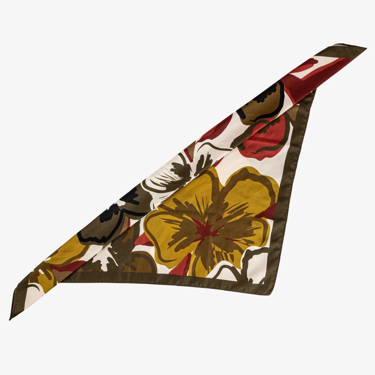Foulard carré kaki Tivaline