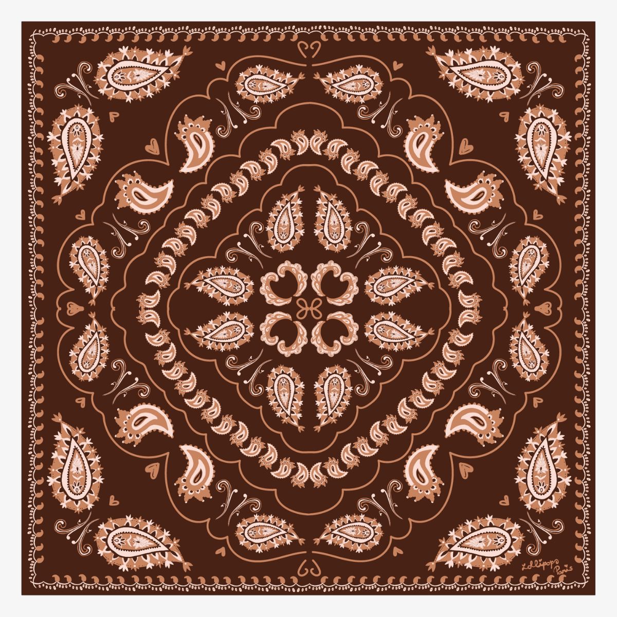 Foulard carré bordeaux Tricia