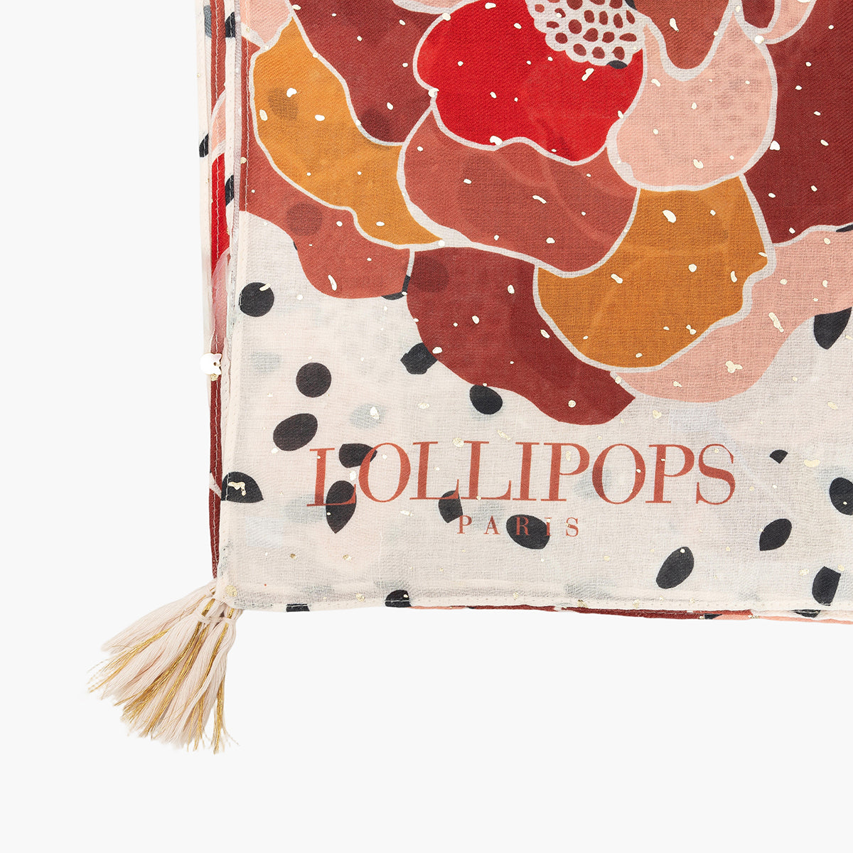 Foulard rectangulaire rouge Tulipan