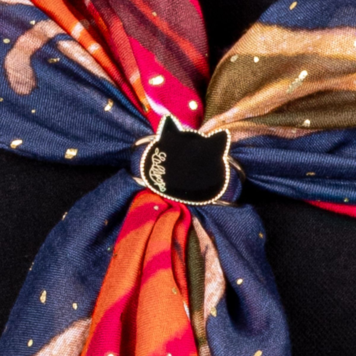 Anneau à foulard noir Tissalia